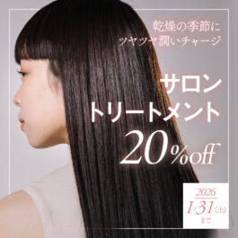 KISEIサロントリートメント20％OFF